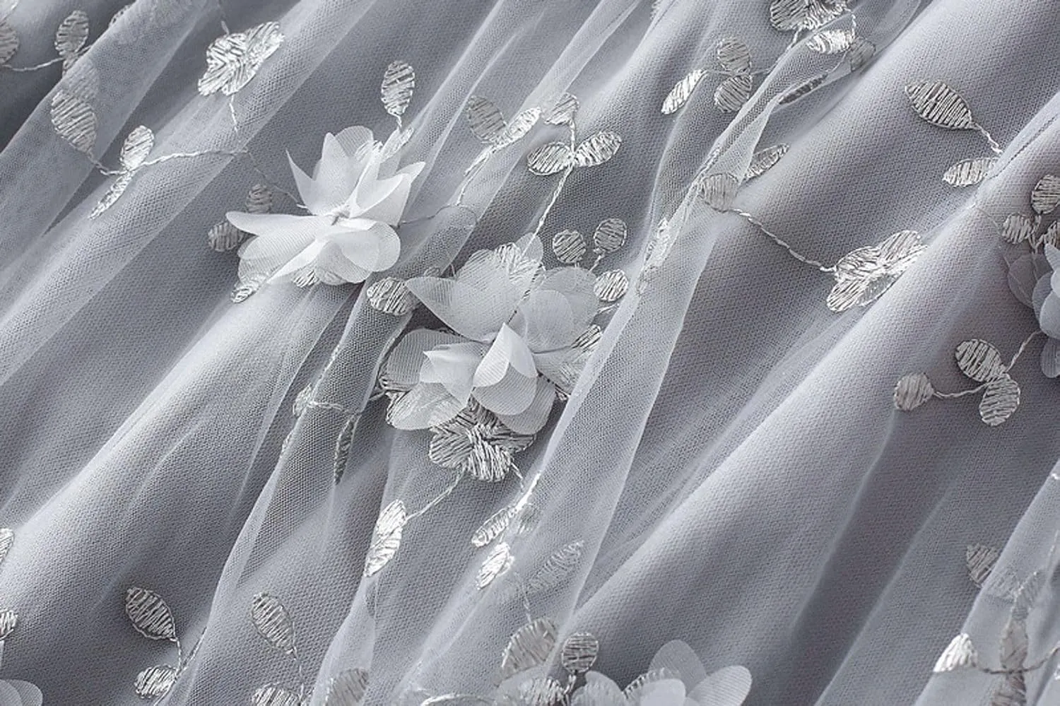 Tulle Skirts for Women 3D Floral Midi High Waist Skirt Cute Pleated A Line Layered Fairy Skirts 2025 Party Skirt
