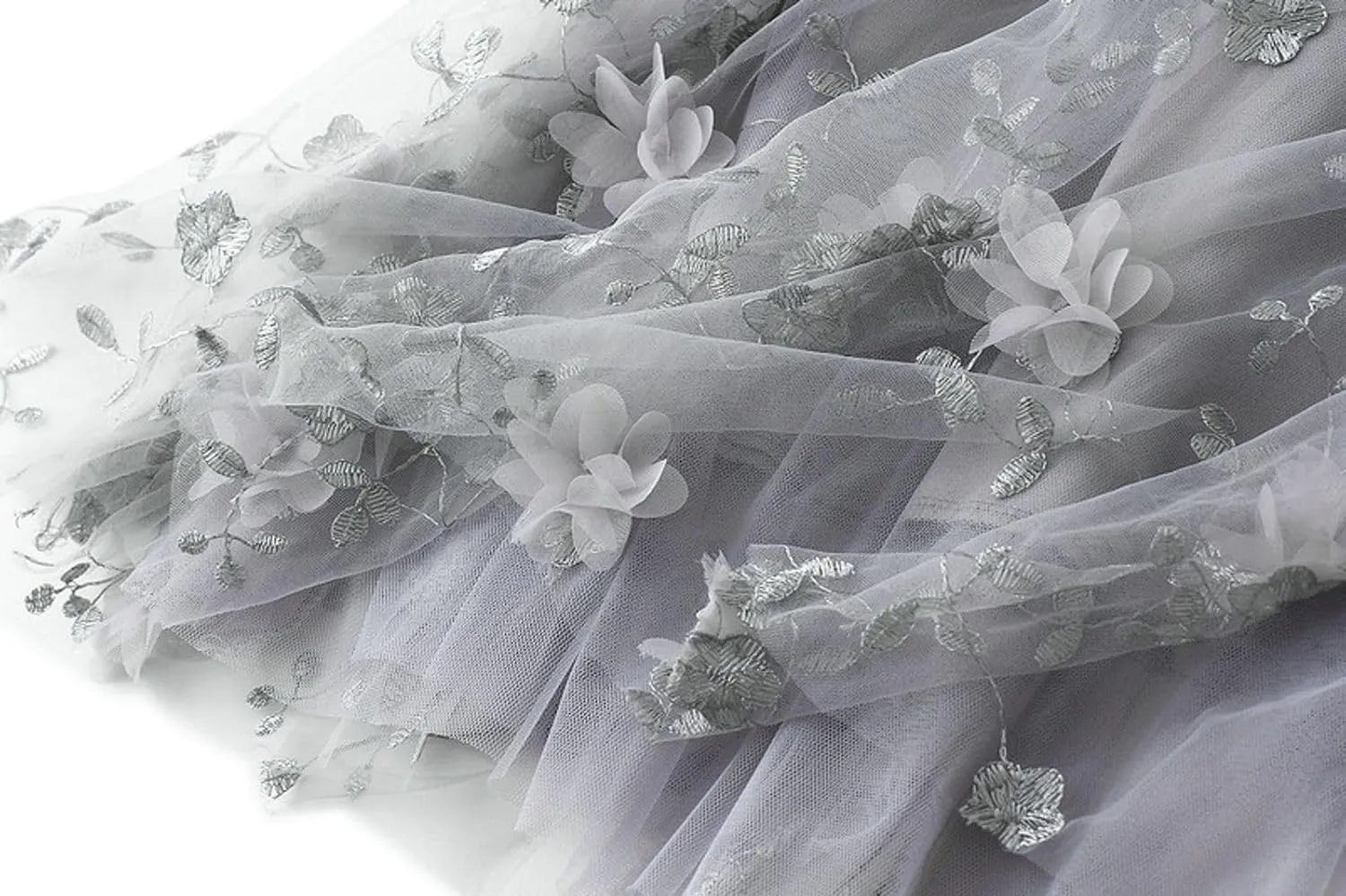 Tulle Skirts for Women 3D Floral Midi High Waist Skirt Cute Pleated A Line Layered Fairy Skirts 2025 Party Skirt