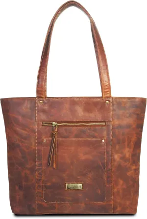 VALENCHI Genuine Leather Purse For Women - Real Leather Tote Bag For Women - Ladies Shoulder Bag For Work, Travel