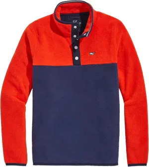 vineyard vines Boys' Color Blocked Harbor Fleece Quarter-snap