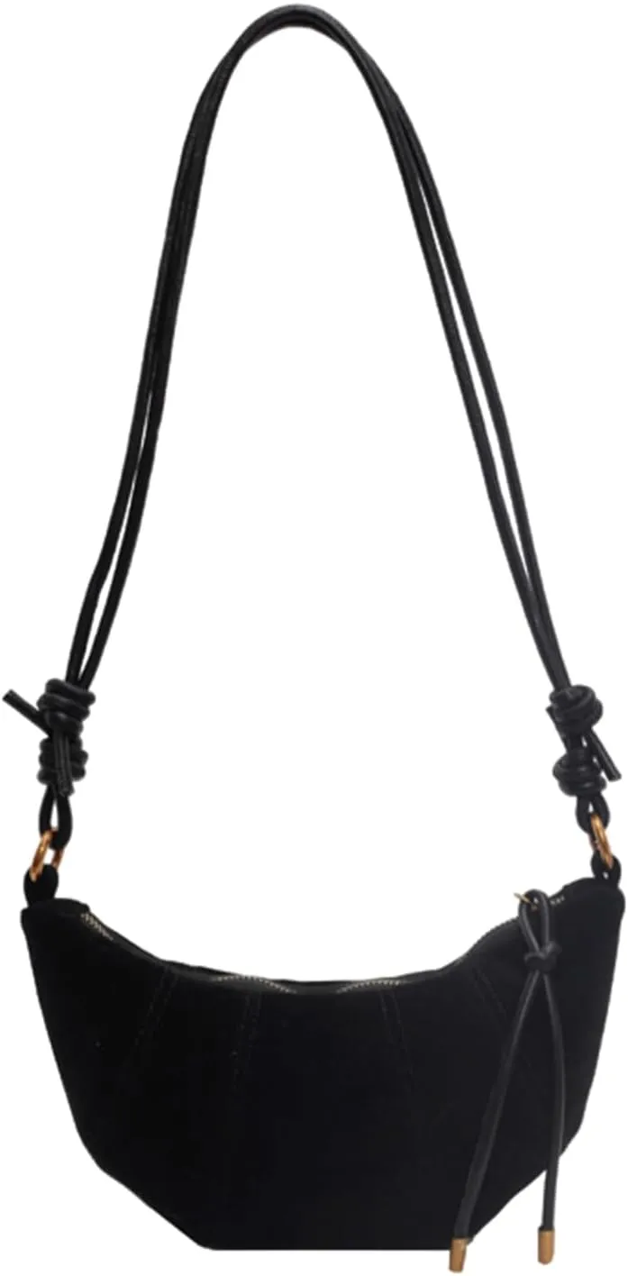 Vintage Velvets Satchel Bag with Adjustable Strap Fashion PU Leather Crossbody Shoulder Bag Purse for Women