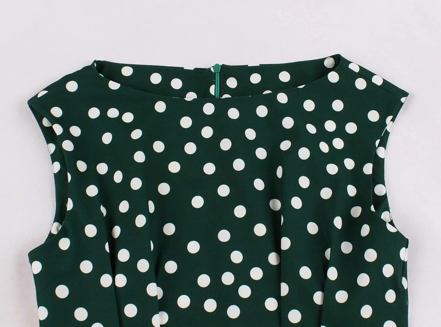 Wellwits Women's Sleeveless Summer Midi Polka Dots Vintage Dress