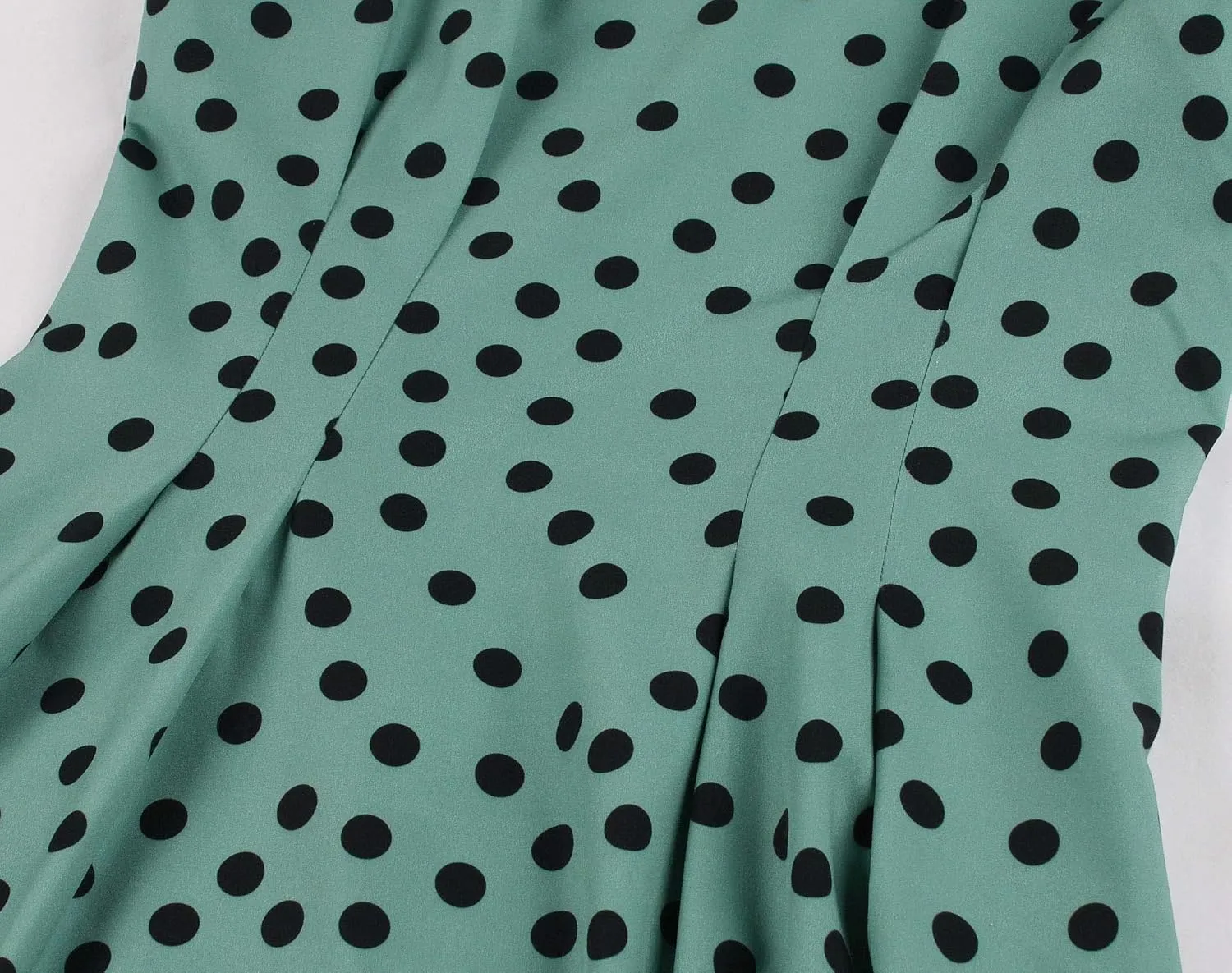 Wellwits Women's Sleeveless Summer Midi Polka Dots Vintage Dress