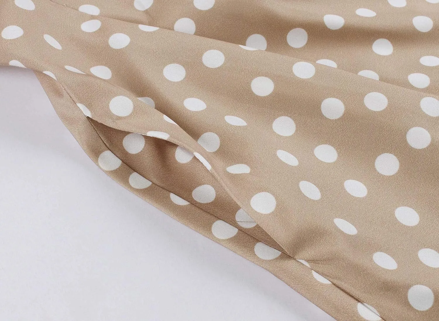 Wellwits Women's Sleeveless Summer Midi Polka Dots Vintage Dress
