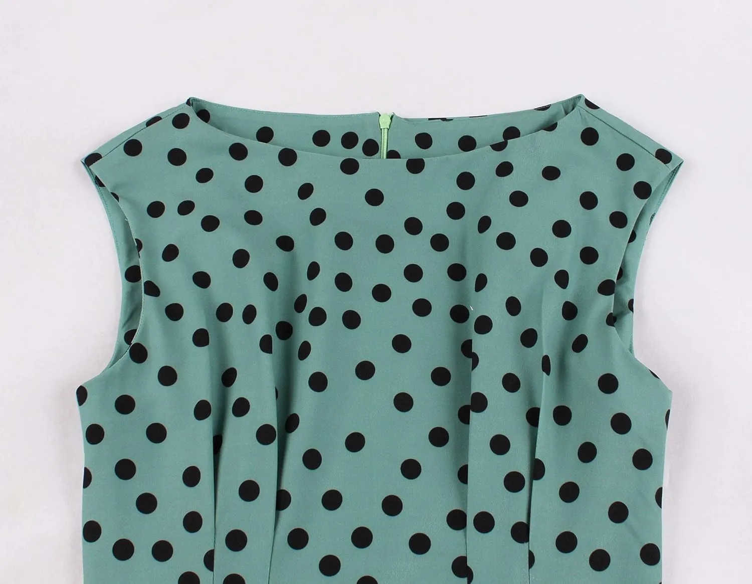 Wellwits Women's Sleeveless Summer Midi Polka Dots Vintage Dress