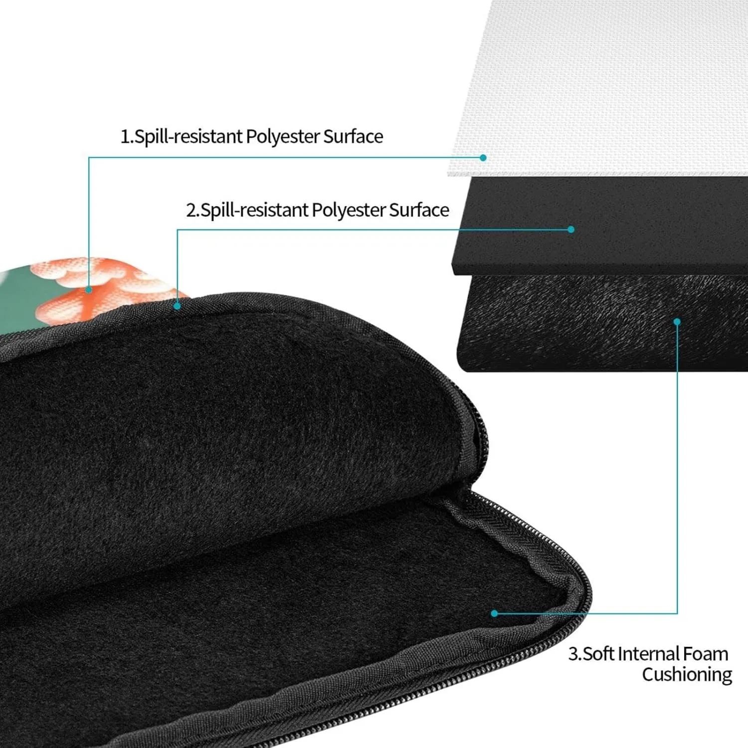 White Tropical Fish Shockproof And Waterproof Computer Bag, Suitable For Business Trips Office