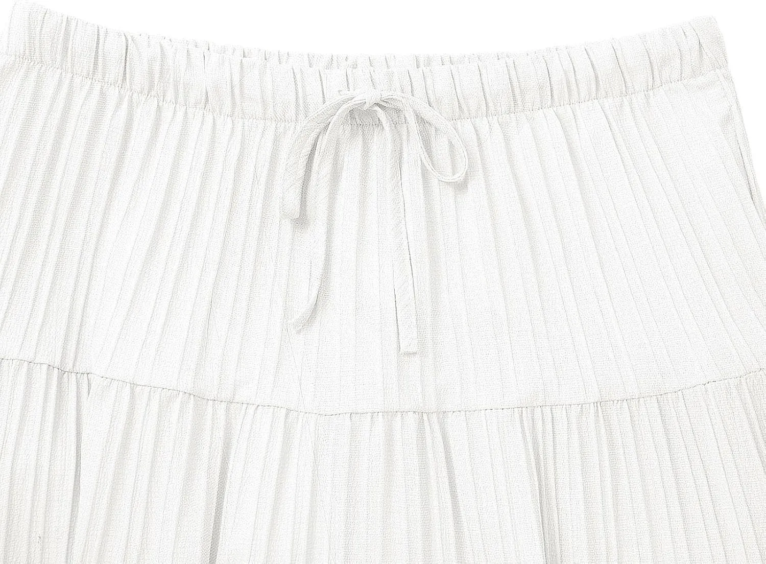 Women Boho Elastic Waist A Line Ruffle Beach Convertible Maxi Skirt Dress Tired Pleated Drawstring Long Skirts