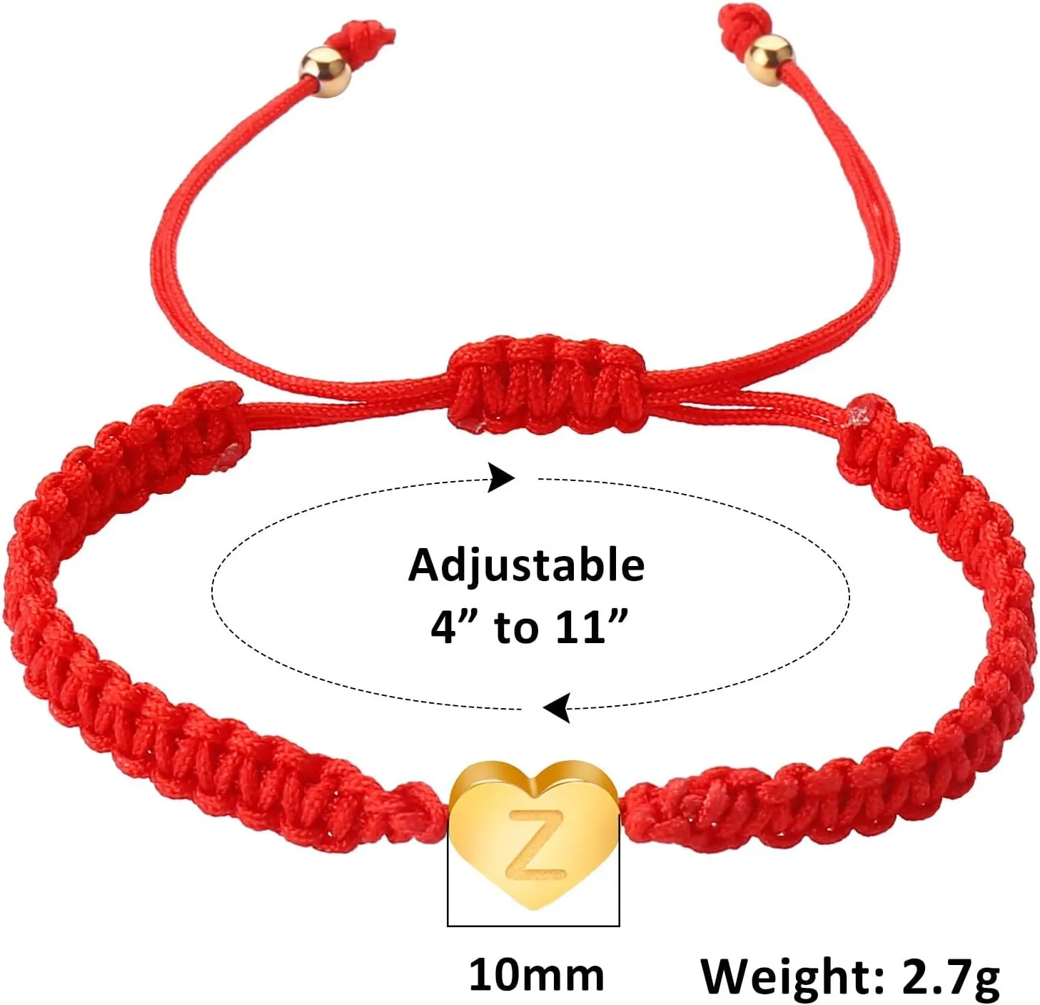 Women Christmas Earrings Plated Letter Woven Bracelet Dainty Heart Charm Red Bracelet Woven Red Crystal Jewelry
