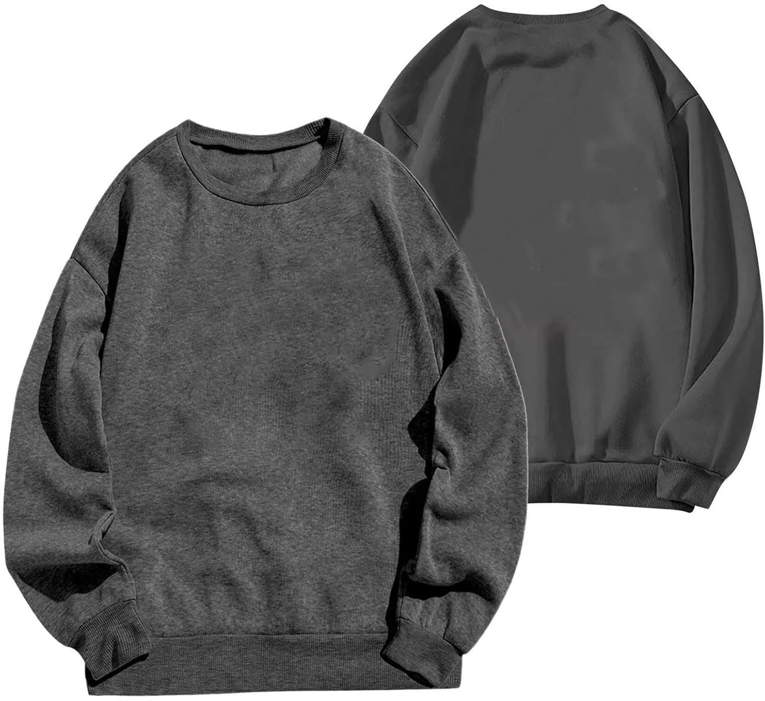 Women Custom Sweatshirts Long Sleeve Shirts Fleece Crewneck Tops, Your Own Design, Add Text/Photo/Image/Logo