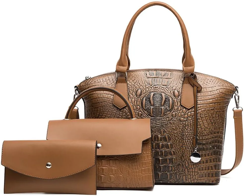 Women Handbags and Purses Set Tote Bags Satchel Bag Shoulder Bag Ladies Work Bag Small Crossbody Bag Wallet 3 PSC