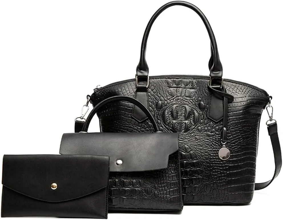 Women Handbags and Purses Set Tote Bags Satchel Bag Shoulder Bag Ladies Work Bag Small Crossbody Bag Wallet 3 PSC