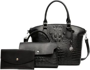 Women Handbags and Purses Set Tote Bags Satchel Bag Shoulder Bag Ladies Work Bag Small Crossbody Bag Wallet 3 PSC