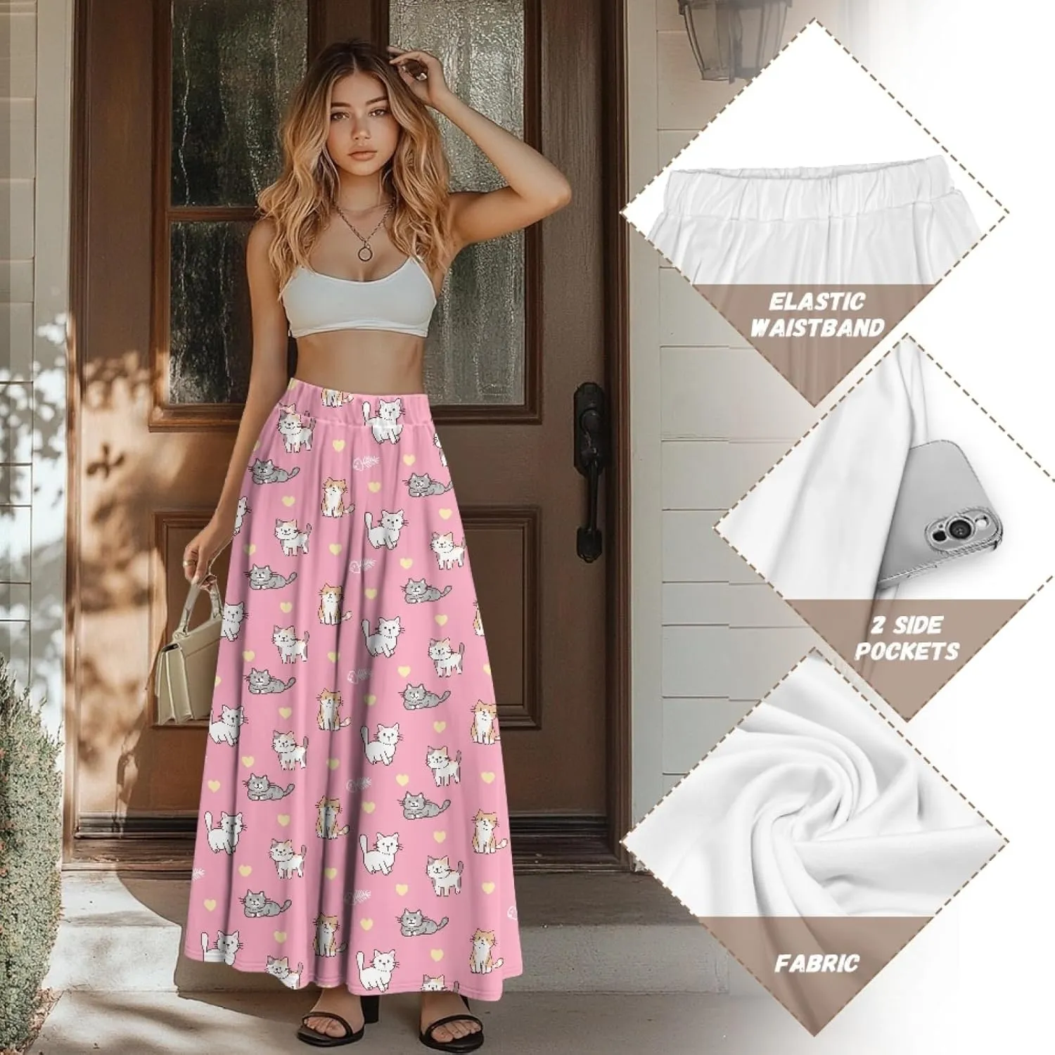 Women Long Skirts for Ladies Aline Skirts