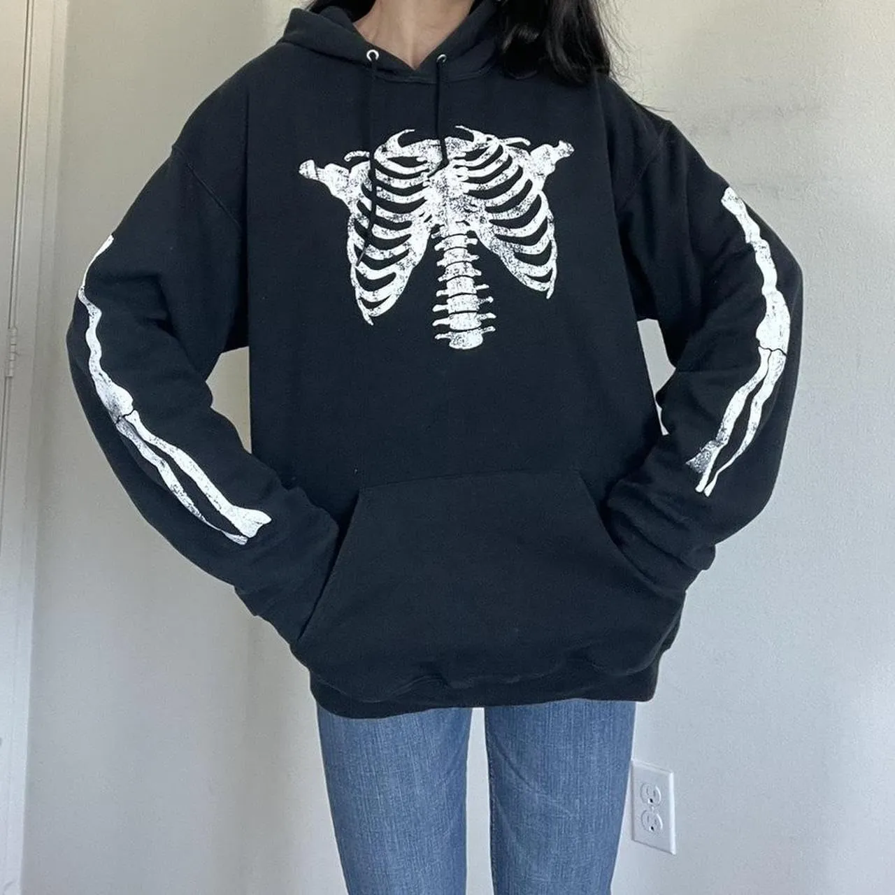 Women Men Y2k Hoodie Oversized Long Sleeve Pullover Sweatshirt Goth Grunge Aesthetic Hoodies Vintage Streetwear