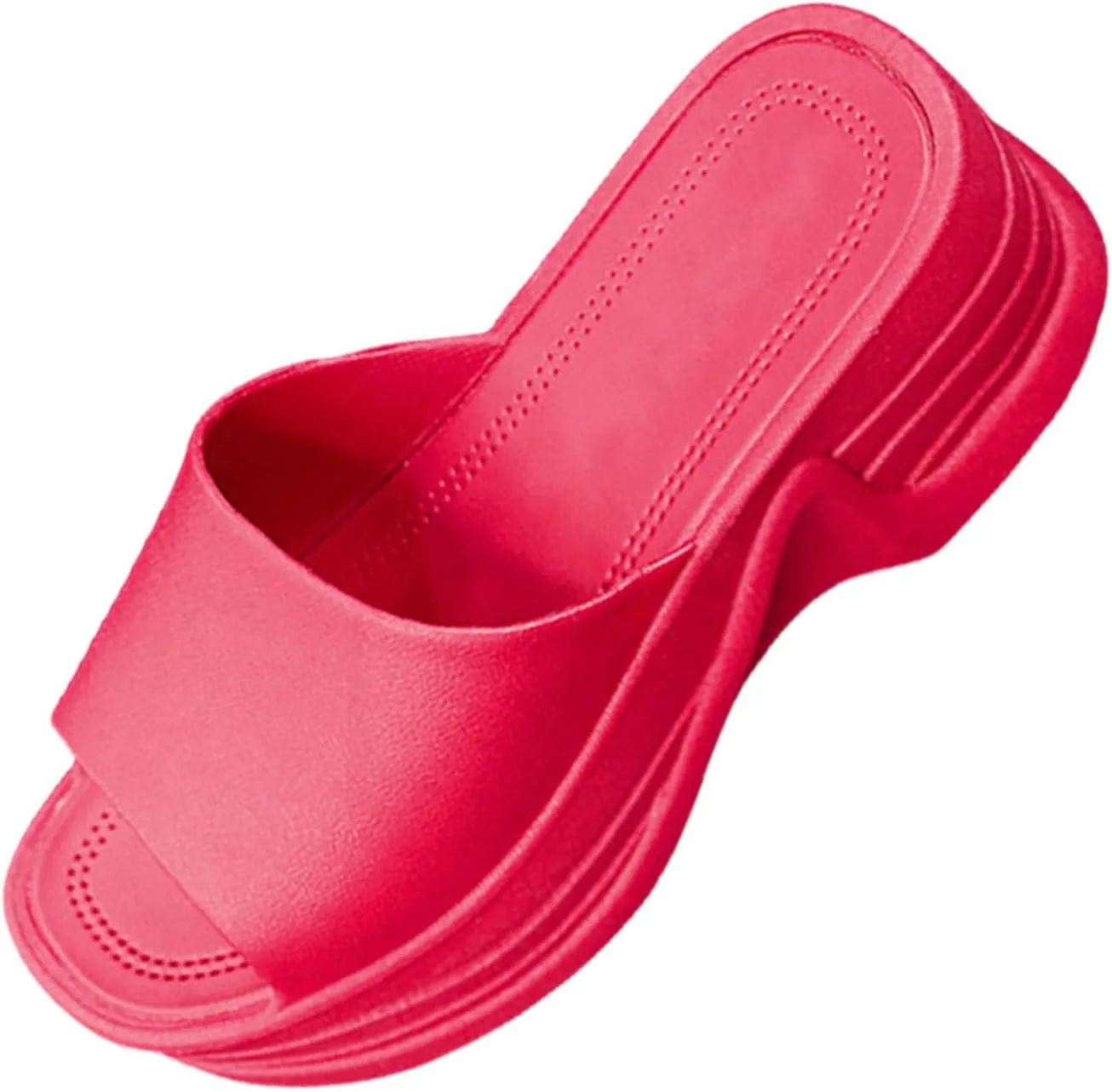 Women Platform Sandals Comfortable Open Toe Wedge Sandals Slip On Platform Slides for Women Summer Casual Beach Shoes