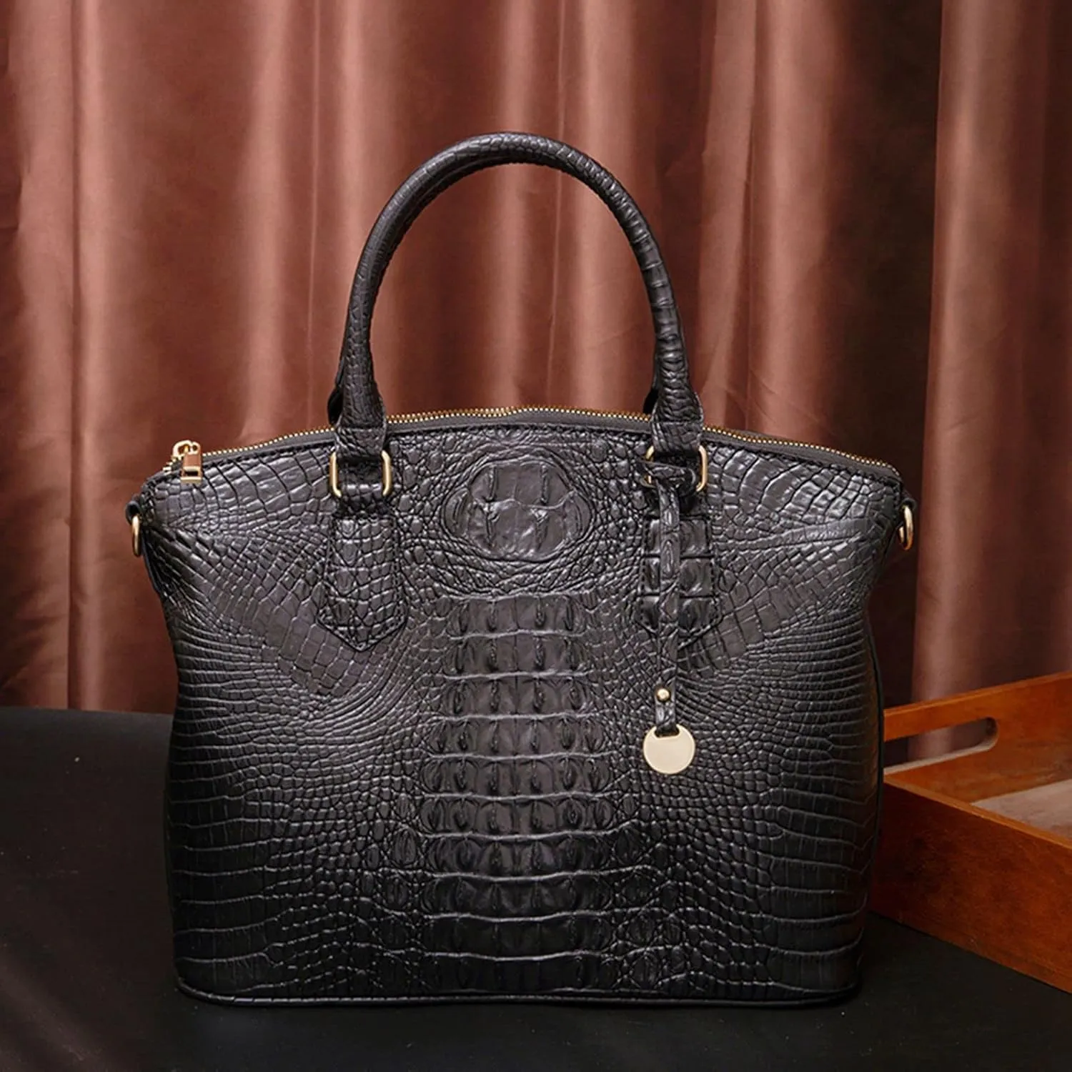 Women Purse Satchel Bag Long Crossbody Classy Tote Bag Top Handle Vegan Leather Ladies Handbags Embossed Pattern