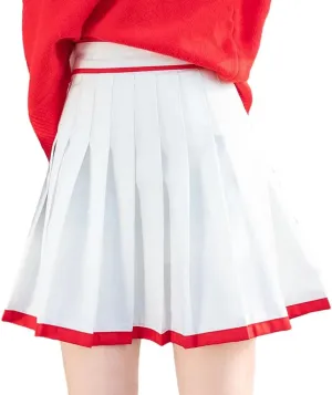 Women Skirt Solid Color Sexy High Waist Midi Pleated Skirts Korean Mini A-Line Skirt