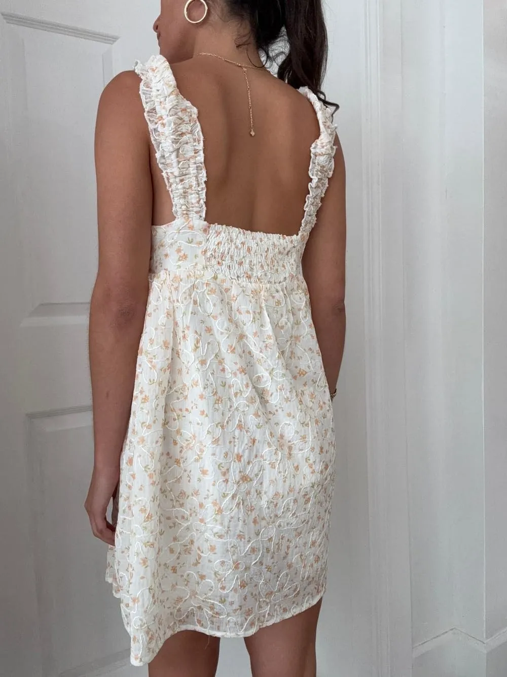 Women V Neck Loose Mini Dress Boho Flowy Tiered Babydoll Sundress Y2K Sleeveless Going Out Dresses