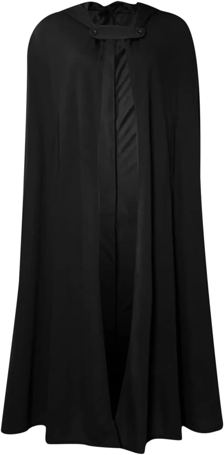 Women Winter Long Cape Coat Renaissance Victorian Jacket Cloak Hood Vintage Casual Robes Cosplay Halloween Costume