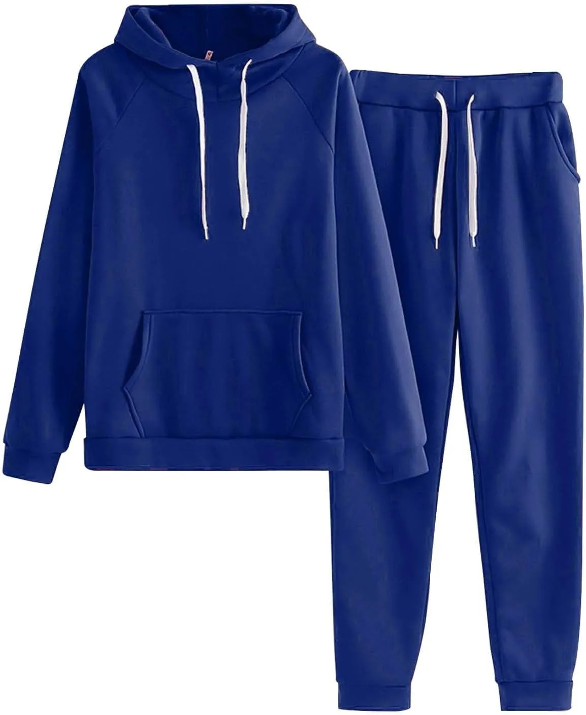 Womens 2 Piece Outfits Long Sleeve V Neck Drawstring Lounge Baggy Sweatpants Fall Fashion Outfits