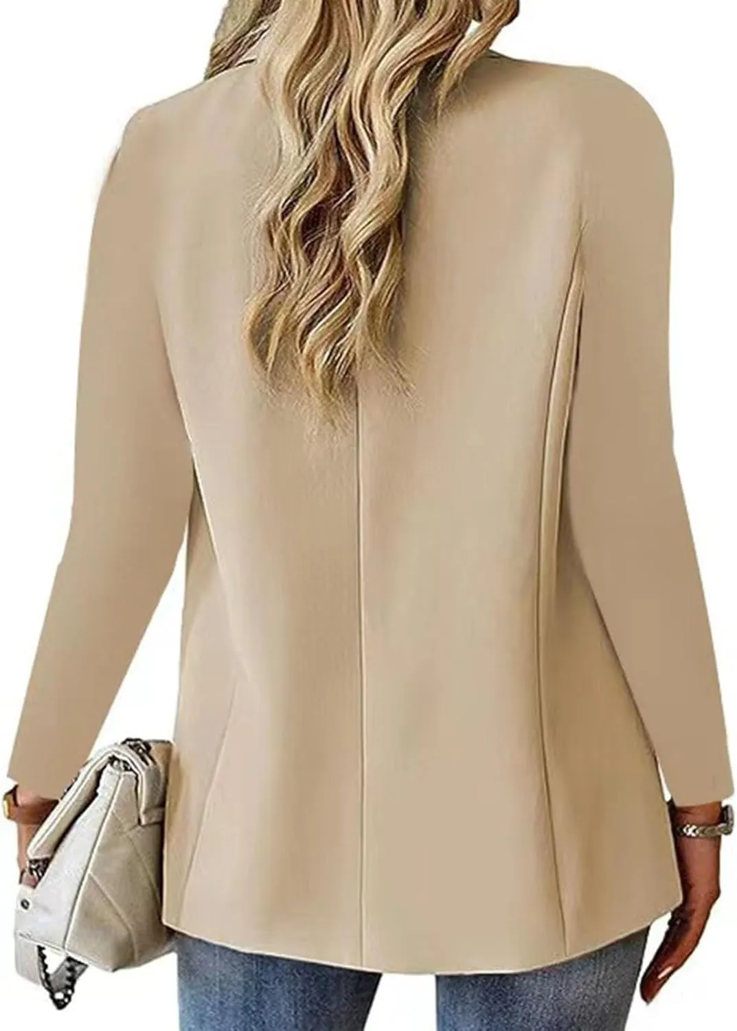 Womens Business Casual Blazer Summer Cardigan Lapel Button Down Solid Suit Jacket with Lined Office Work Clothes 2025
