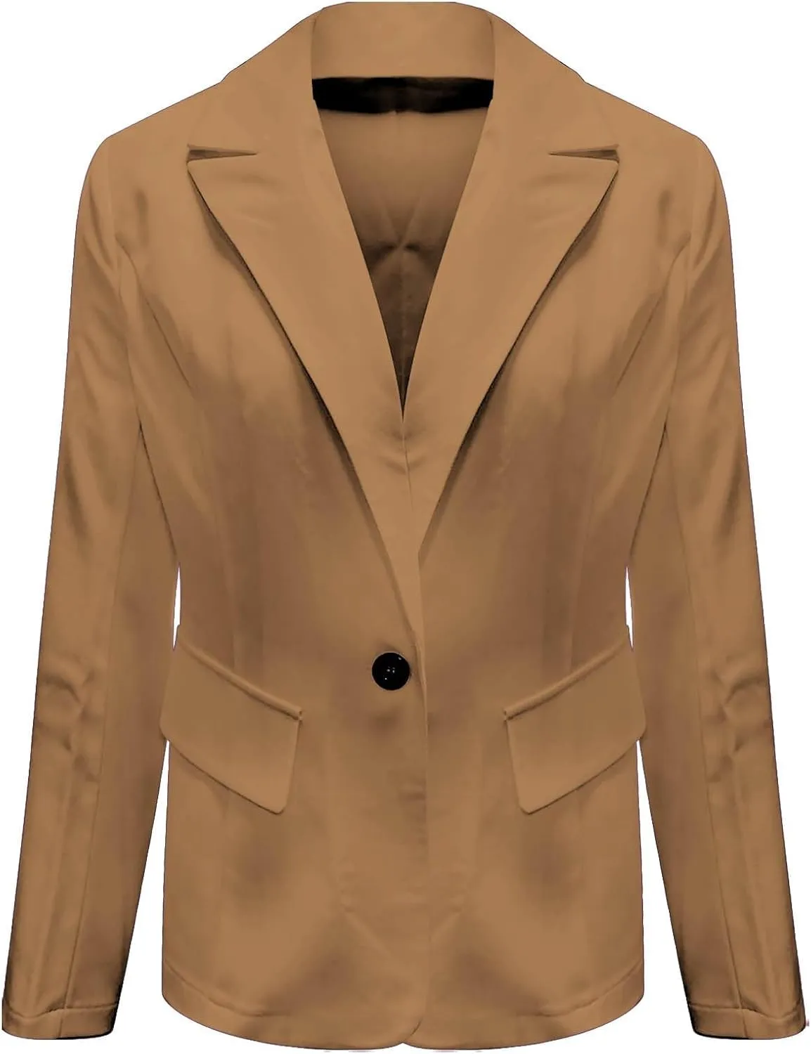 Womens Business Casual Blazer Summer Cardigan Lapel Button Down Solid Suit Jacket with Lined Office Work Clothes 2025