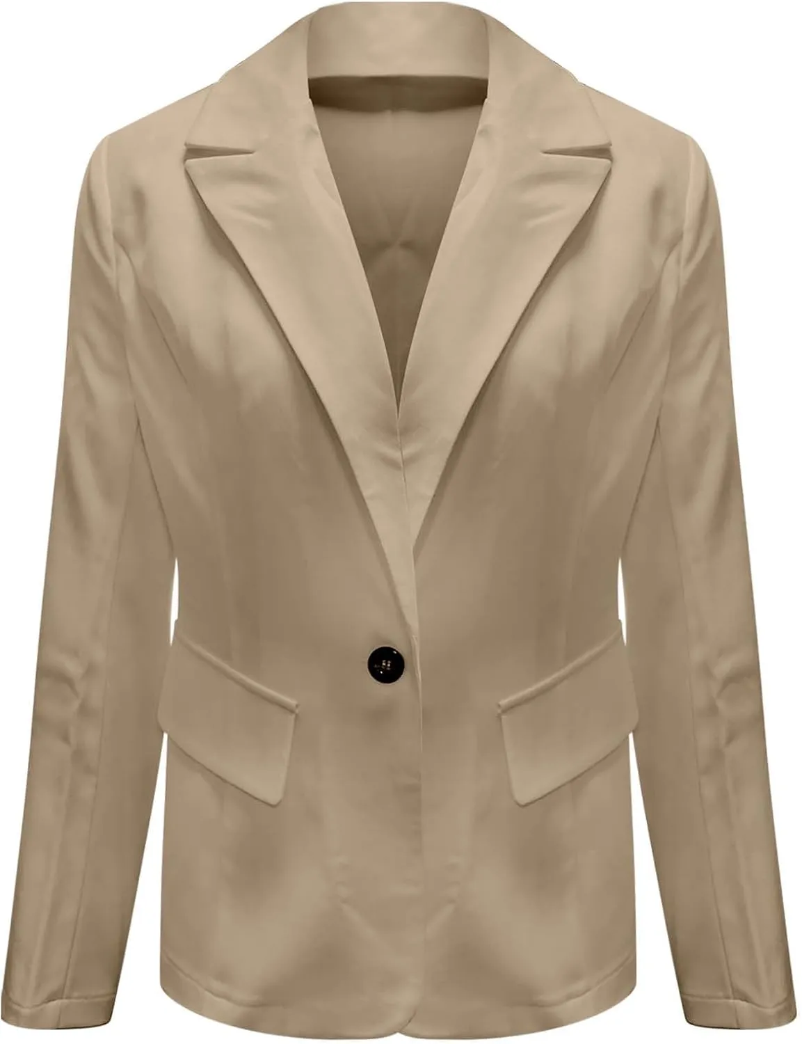 Womens Business Casual Blazer Summer Cardigan Lapel Button Down Solid Suit Jacket with Lined Office Work Clothes 2025
