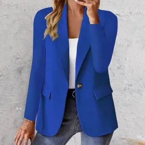 Womens Business Casual Blazer Summer Cardigan Lapel Button Down Solid Suit Jacket with Lined Office Work Clothes 2025