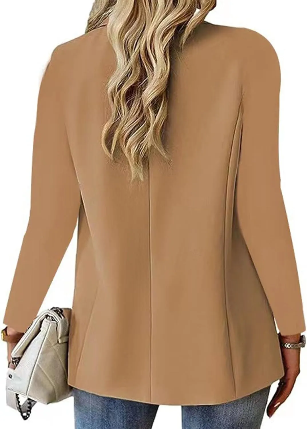 Womens Business Casual Blazer Summer Cardigan Lapel Button Down Solid Suit Jacket with Lined Office Work Clothes 2025