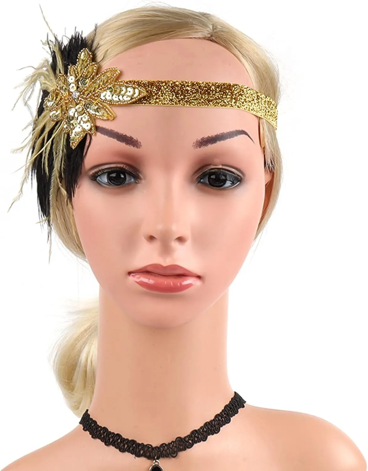 Women's Fascinator Feather Flapper Headband Tea Party Hair Clip Bridal Hairband Hat Cocktail Wedding