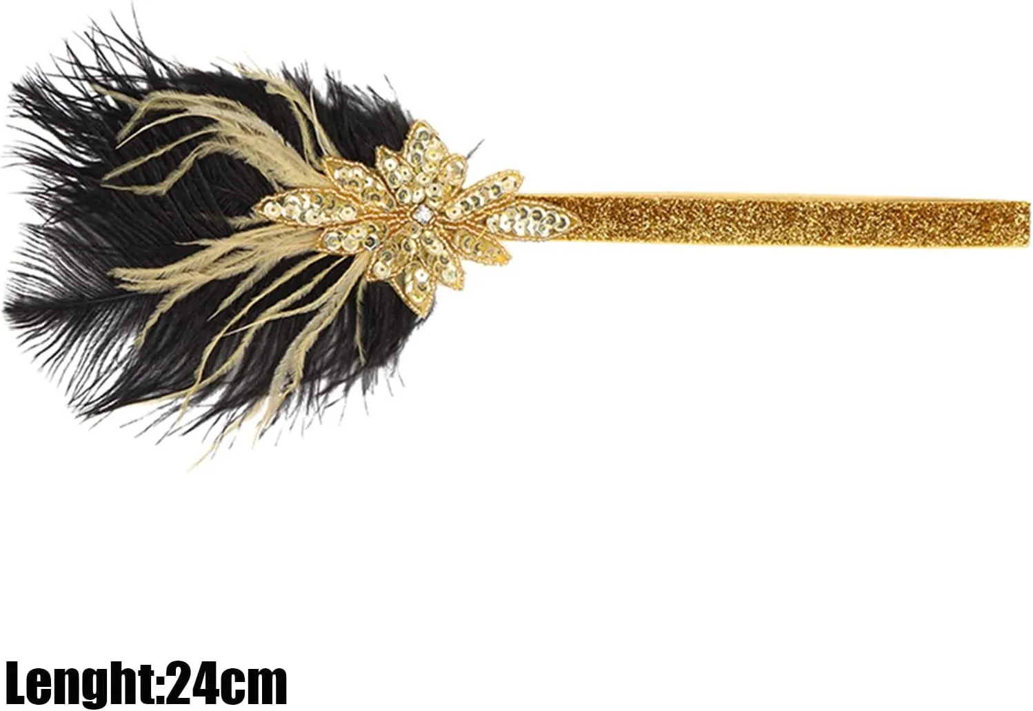 Women's Fascinator Feather Flapper Headband Tea Party Hair Clip Bridal Hairband Hat Cocktail Wedding