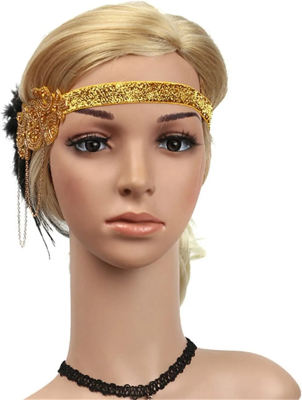 Women's Fascinators, Feathers Tea Party Hat,Headband with Hair Clip Cocktail Headwear