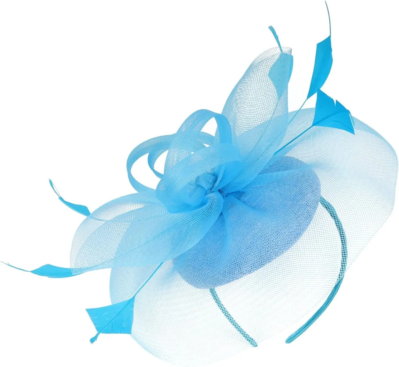 Women's Fascinators Tea Party Mesh Ribbons Feathers Headband and a Clip for Girls and Women