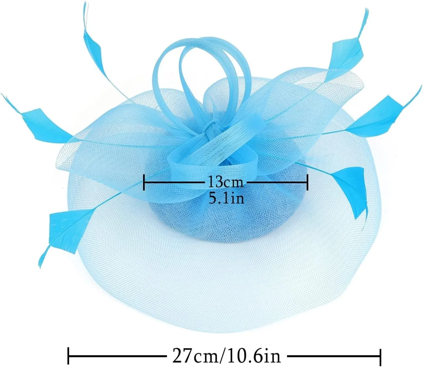 Women's Fascinators Tea Party Mesh Ribbons Feathers Headband and a Clip for Girls and Women
