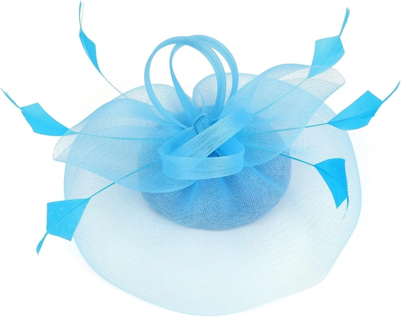 Women's Fascinators Tea Party Mesh Ribbons Feathers Headband and a Clip for Girls and Women