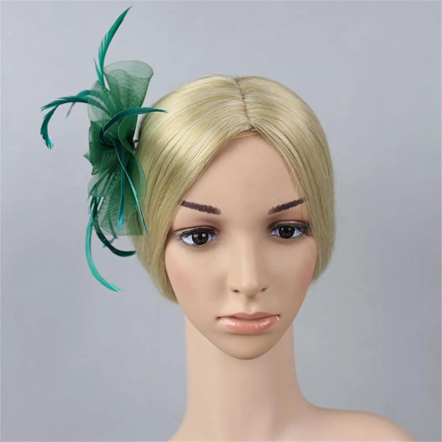 Women's Fascinators Tea Party Mesh Ribbons Feathers Headband Cocktail Wedding Hair Clip