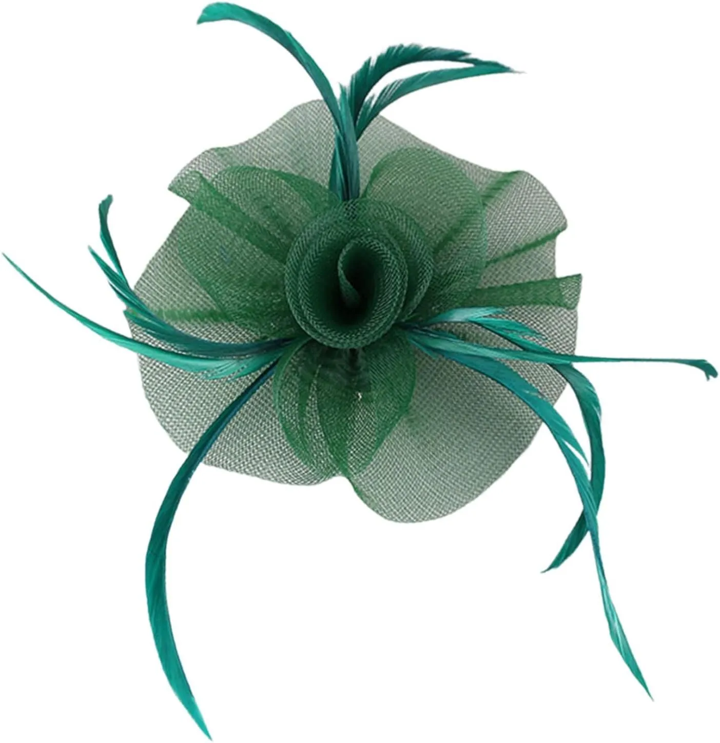 Women's Fascinators Tea Party Mesh Ribbons Feathers Headband Cocktail Wedding Hair Clip