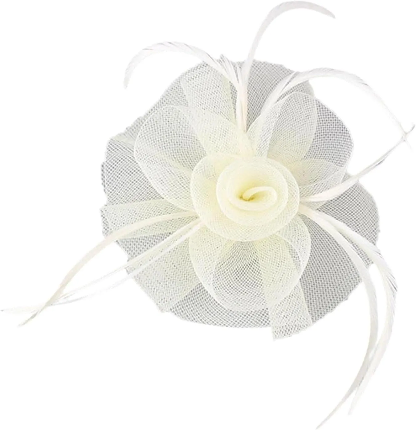 Women's Fascinators Tea Party Mesh Ribbons Feathers Headband Cocktail Wedding Hair Clip