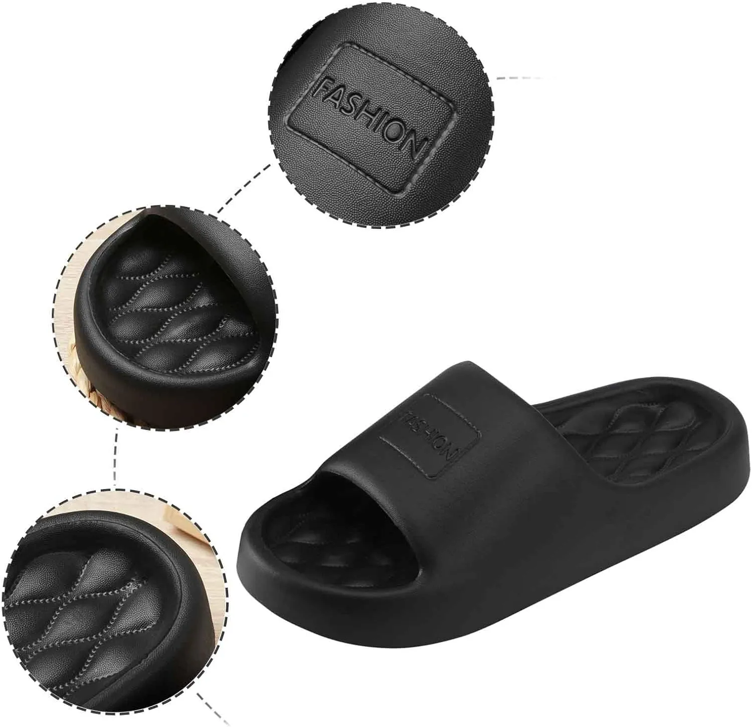 Women's Flat Slippers Indoor Home Beach Non Slip Sandal Vacation Sandals Comfortable Walking Sandals for Women