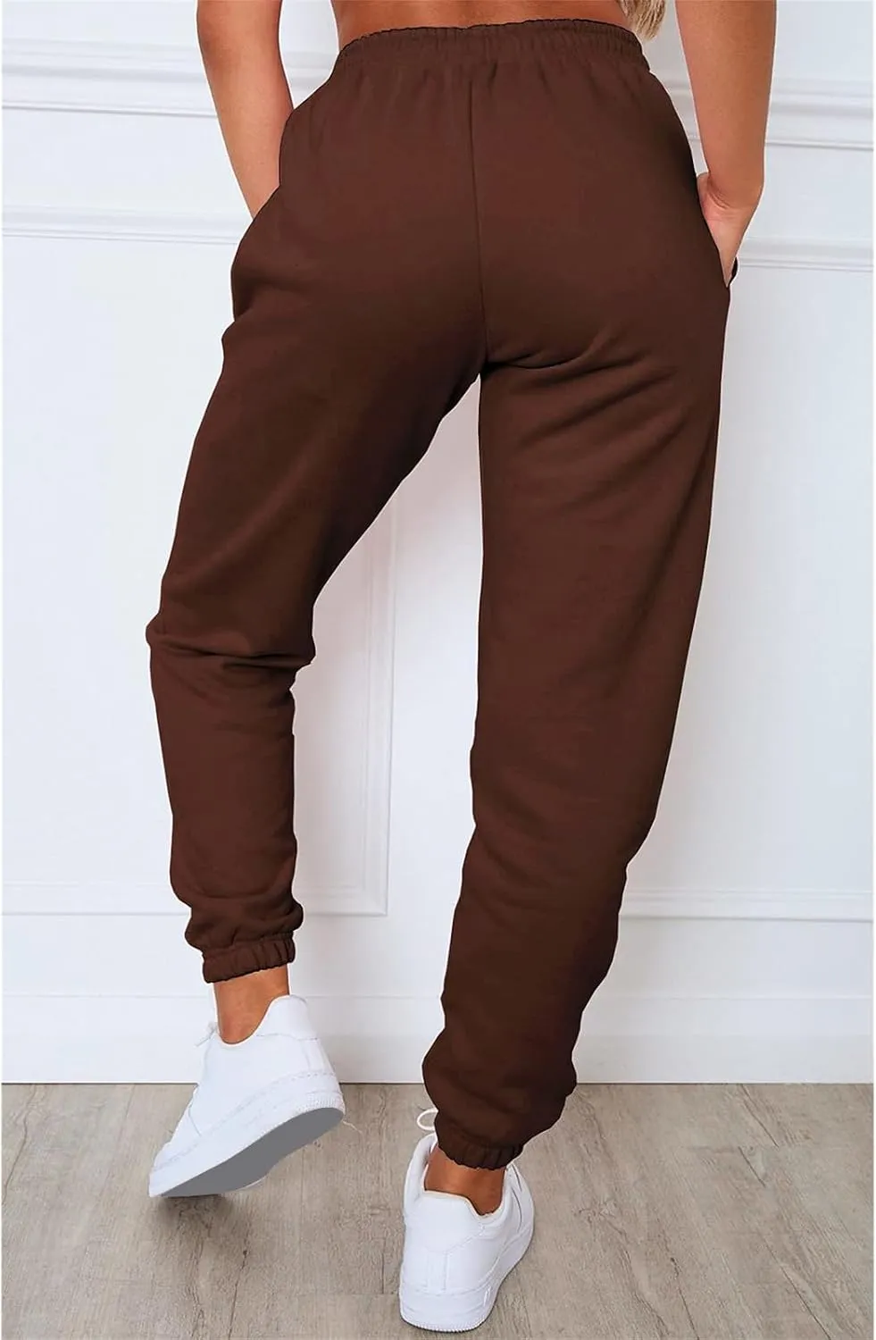 Womens High Waisted Sweatpants 2024 Fashion Drawstring Jogger Sweat Pants Cinch Bottom Workout Trousers Fall Outfits