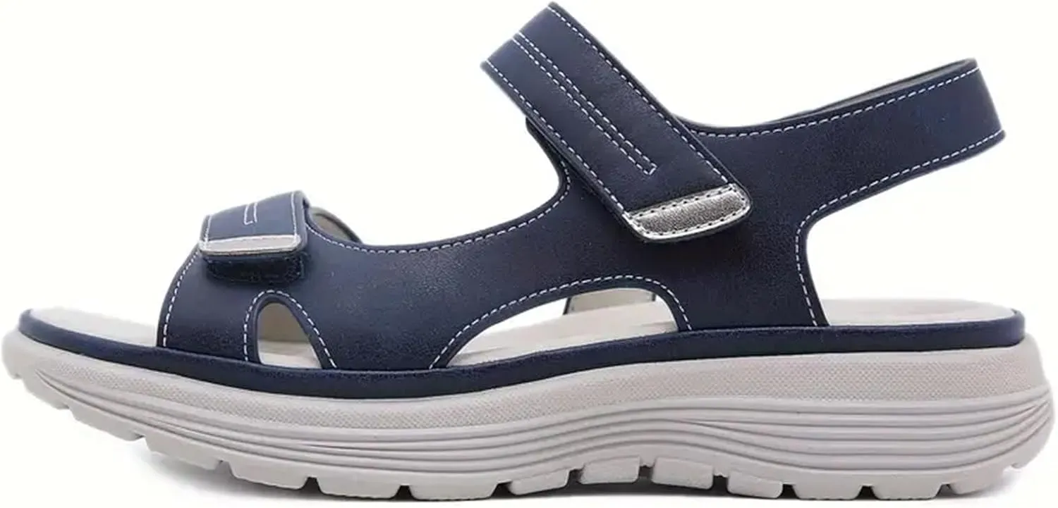Women's Orthopedic Sport Sandals Shoes with Soft Cushion Foam Wide Fit Dress Comfy Orthotic Recovery Athletic Travel Summer Sandal Dressy Back Strap Walking Sandals with Arch Support