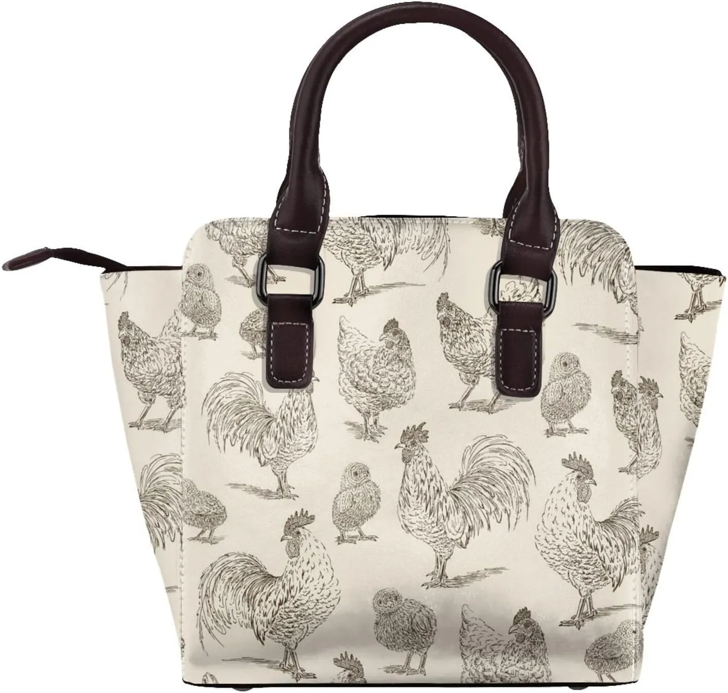 Women's PU Leather Shoulder Bag Handbag Shopping Purse Handle Satchels Studded Totes Clutch Bag