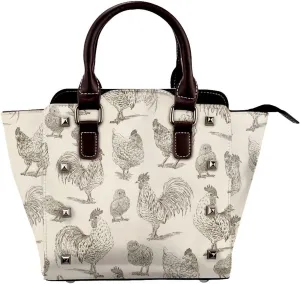 Women's PU Leather Shoulder Bag Handbag Shopping Purse Handle Satchels Studded Totes Clutch Bag