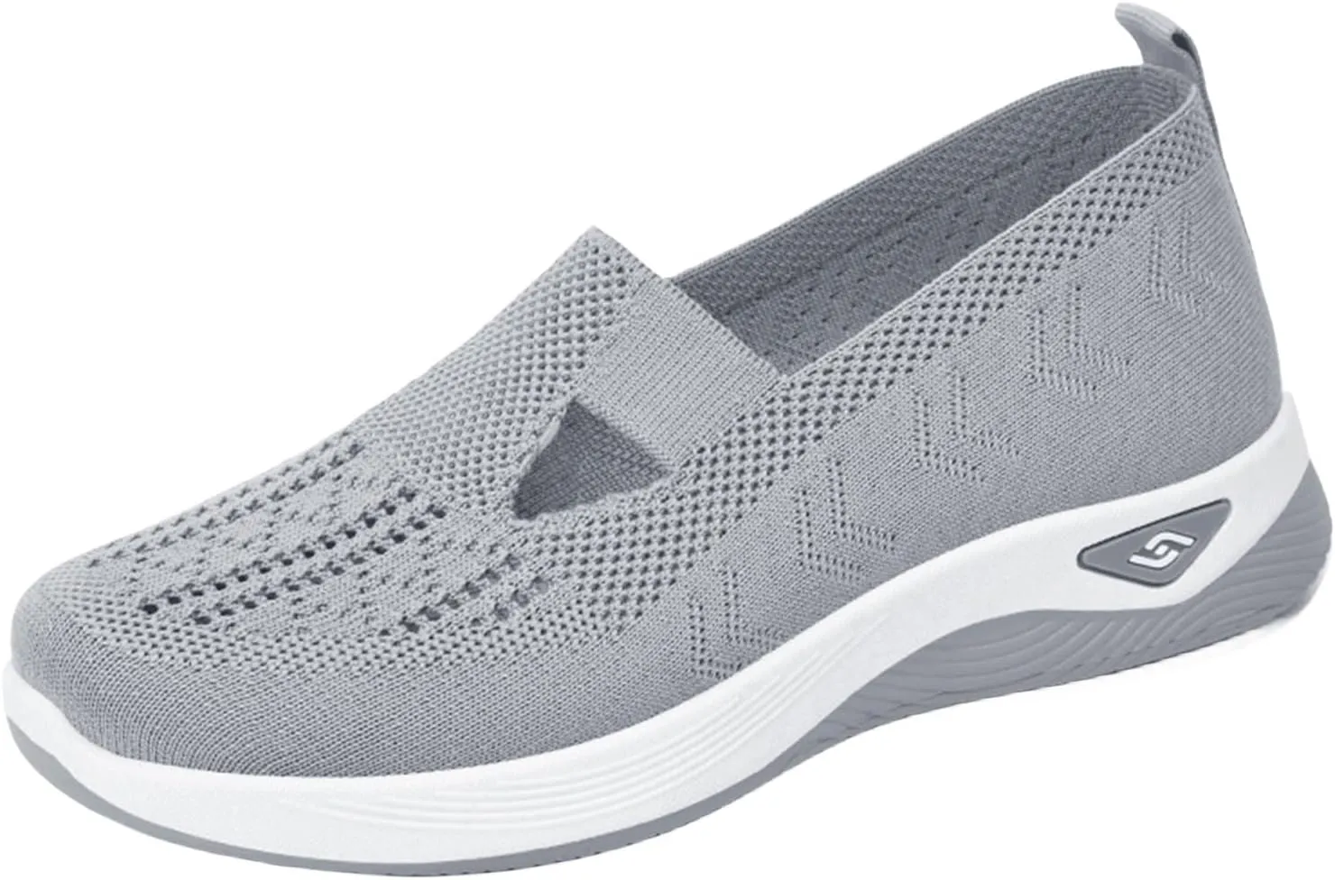 Women's Woven Orthopedic Breathable Soft Shoes Summer Casual Shoes Lightweight Mesh Ballet Nurse Slippers Diabetic Memory Foam Shoes Arch Support Slip in Walking Sneakers