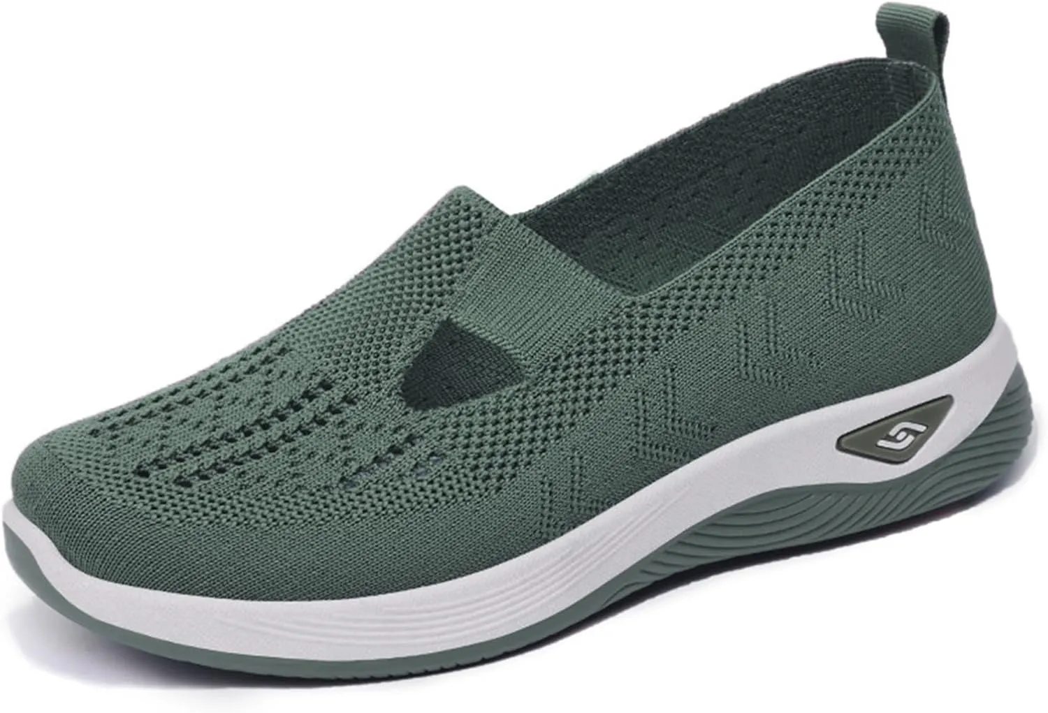 Women's Woven Orthopedic Breathable Soft Shoes Summer Casual Shoes Lightweight Mesh Ballet Nurse Slippers Diabetic Memory Foam Shoes Arch Support Slip in Walking Sneakers