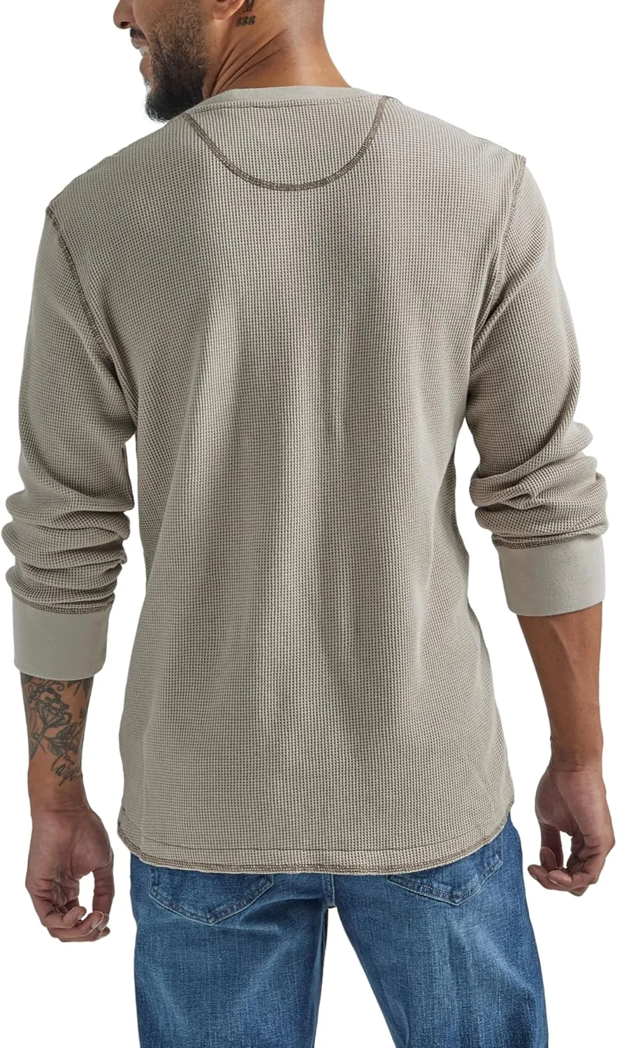 Wrangler Authentics Men's Long Sleeve Waffle Henley