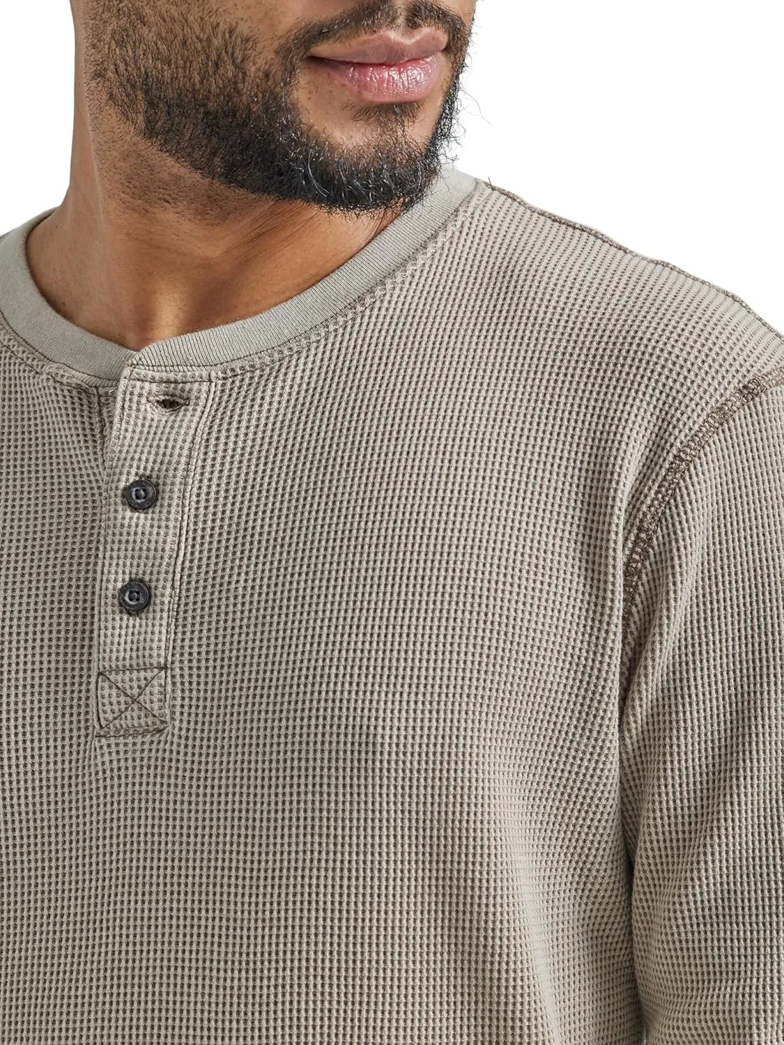 Wrangler Authentics Men's Long Sleeve Waffle Henley