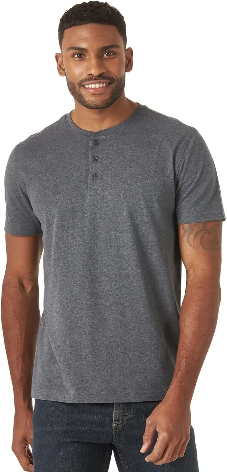 Wrangler Authentics Men's Short Sleeve Henley Tee