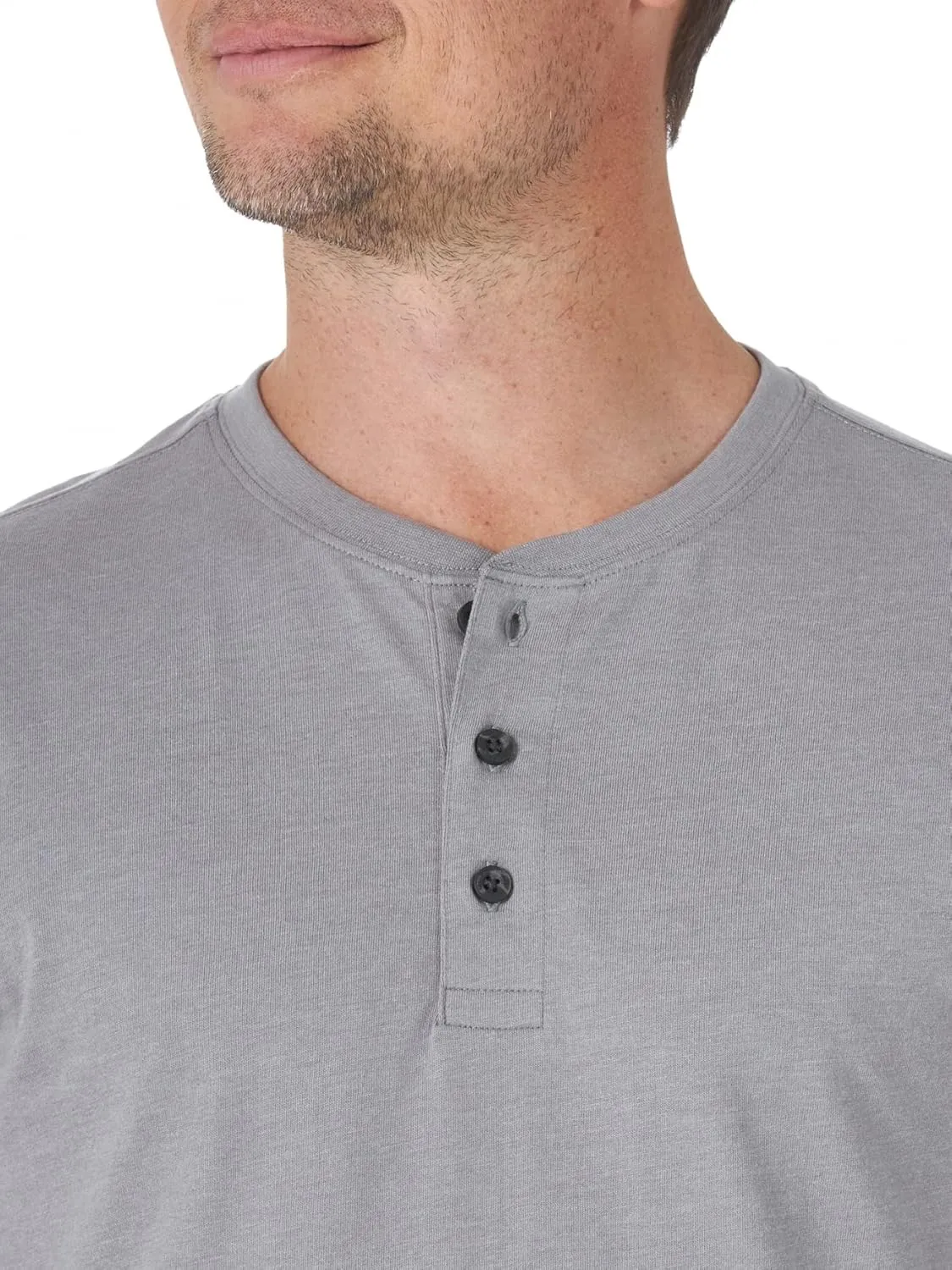 Wrangler Authentics Men's Short Sleeve Henley Tee