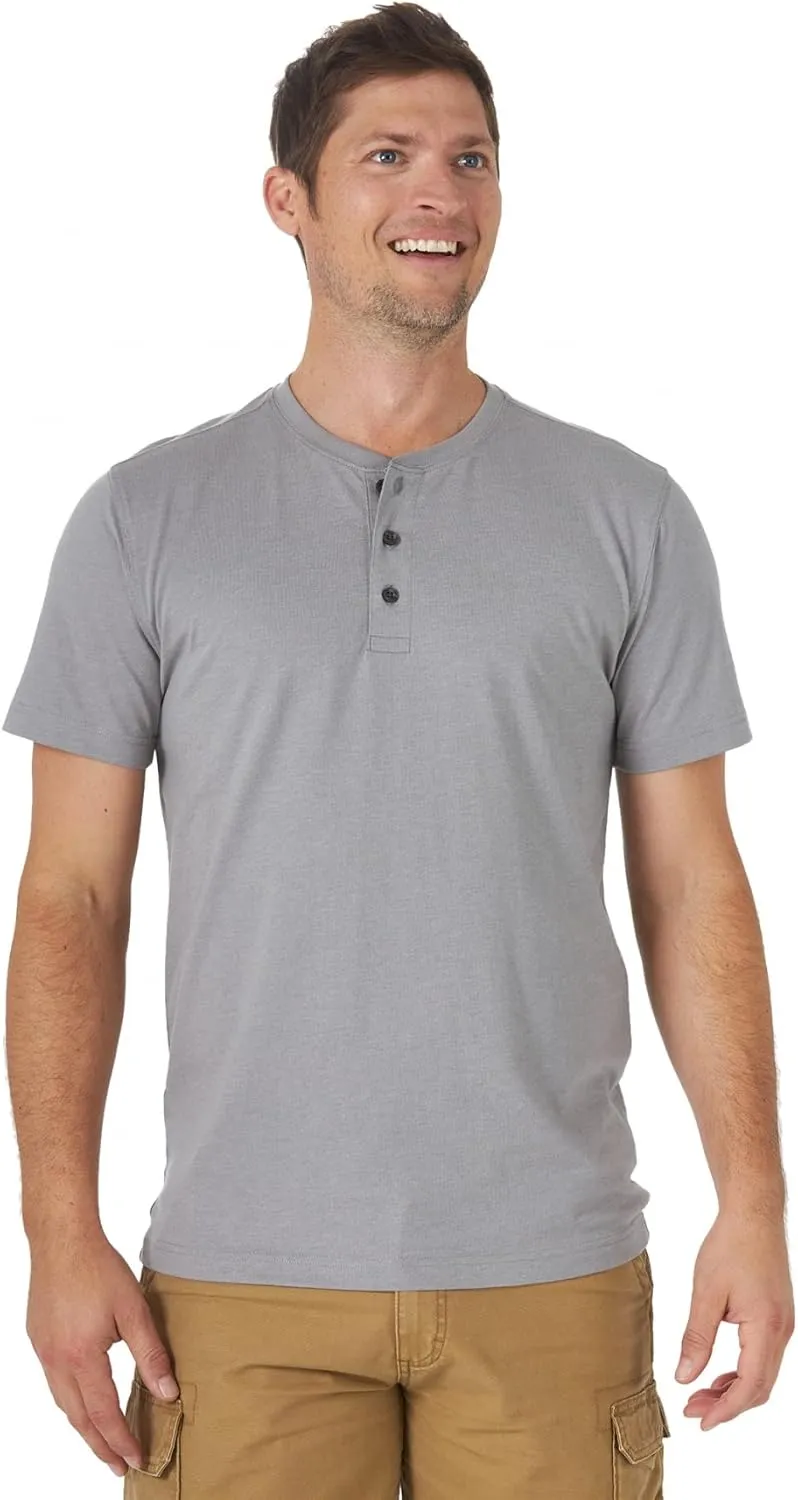 Wrangler Authentics Men's Short Sleeve Henley Tee
